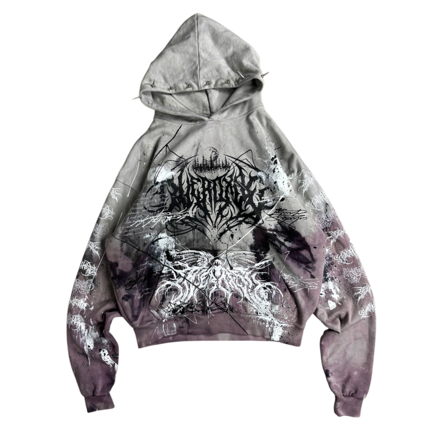 1of1 spiked OVERDXSE HOODIE size M