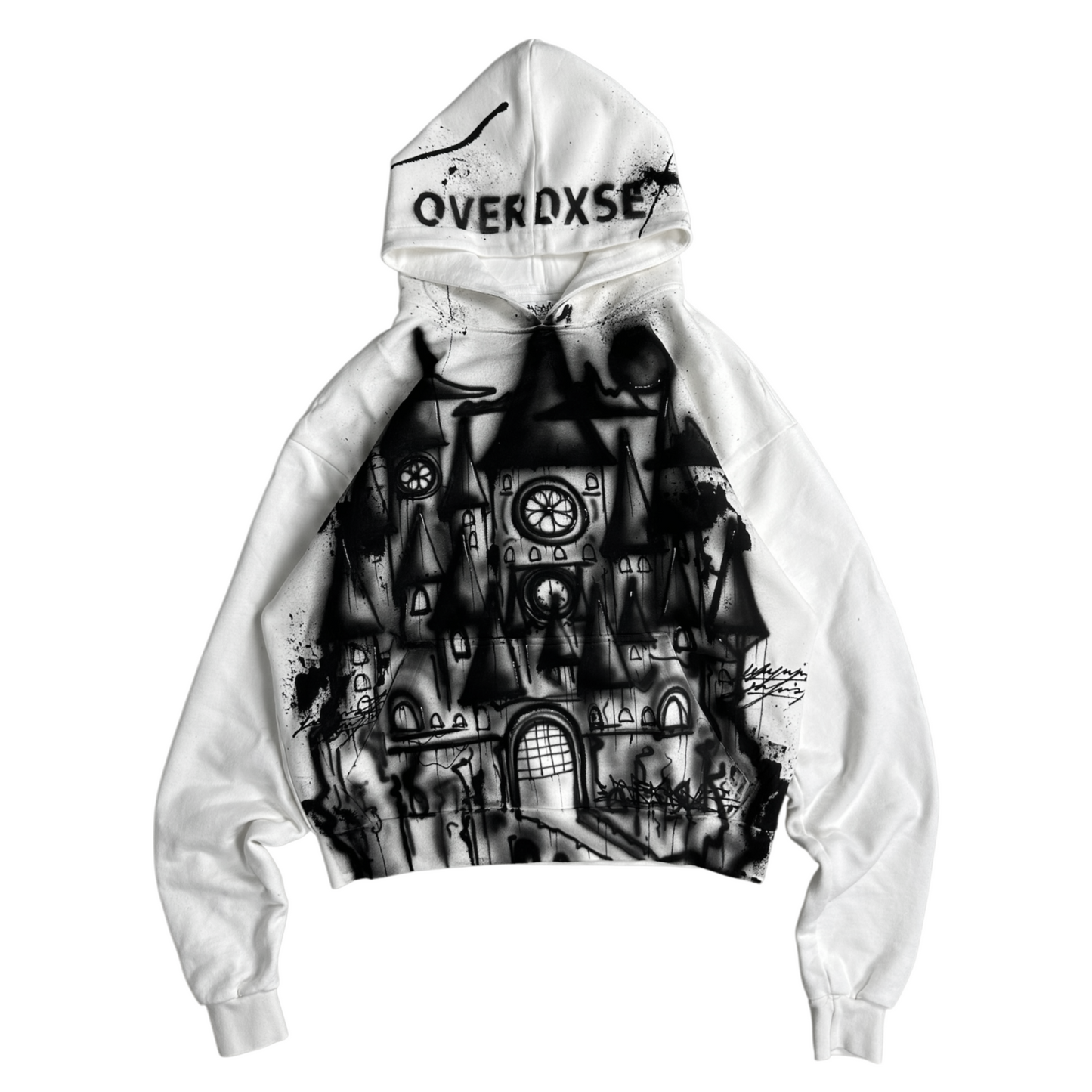 1of1 OVERDXSE AIRBRUSH CASTLE HOODIE size S