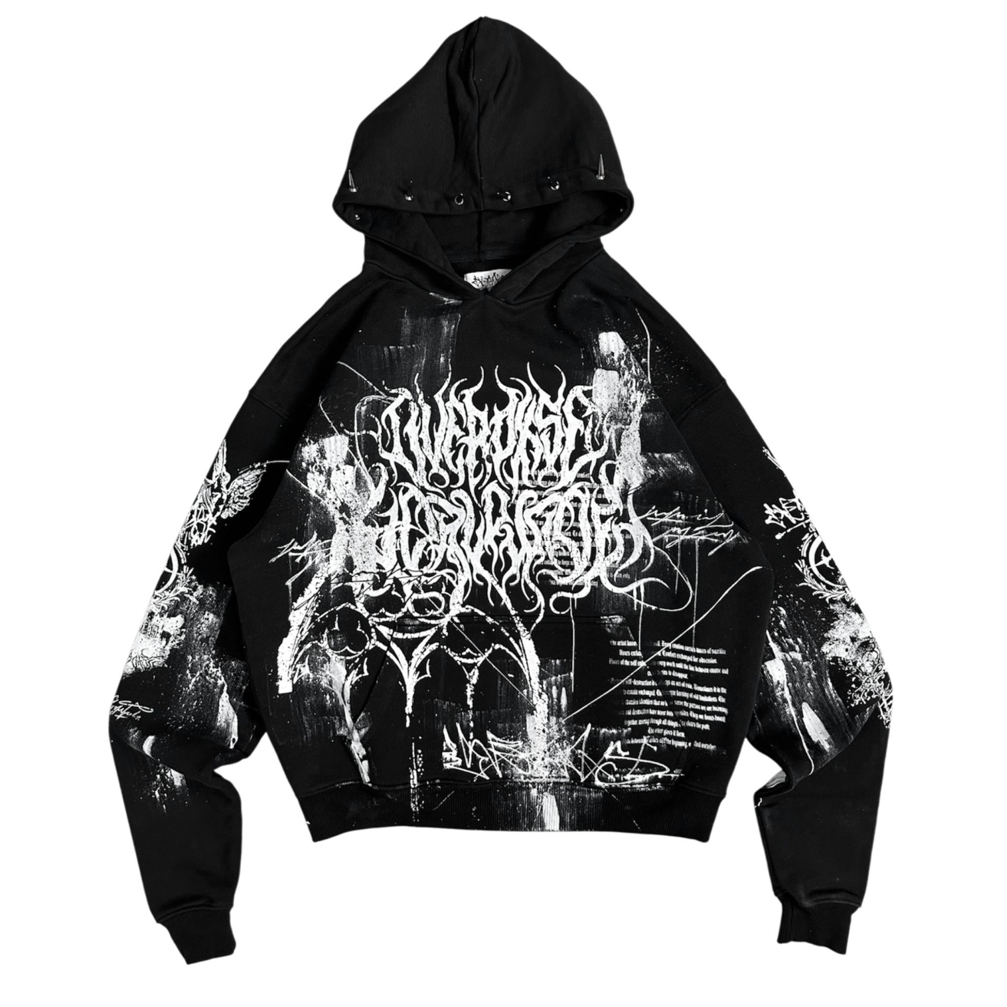 1of1 spiked OVERDXSE HOODIE size L