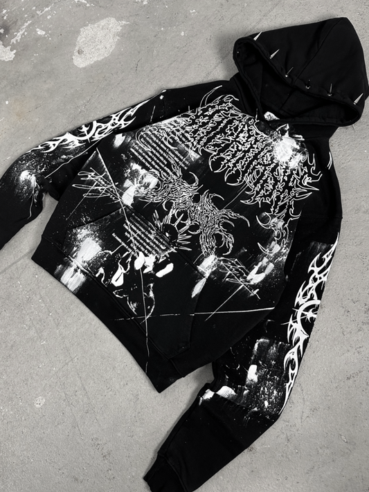 1of1 spiked OVERDXSE HOODIE size S