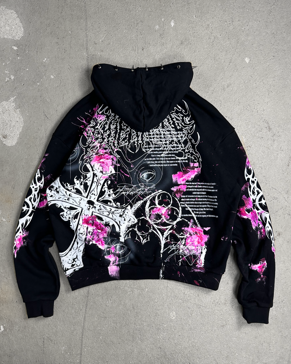 1of1 spiked OVERDXSE MAGNOLIA HOODIE size XXL