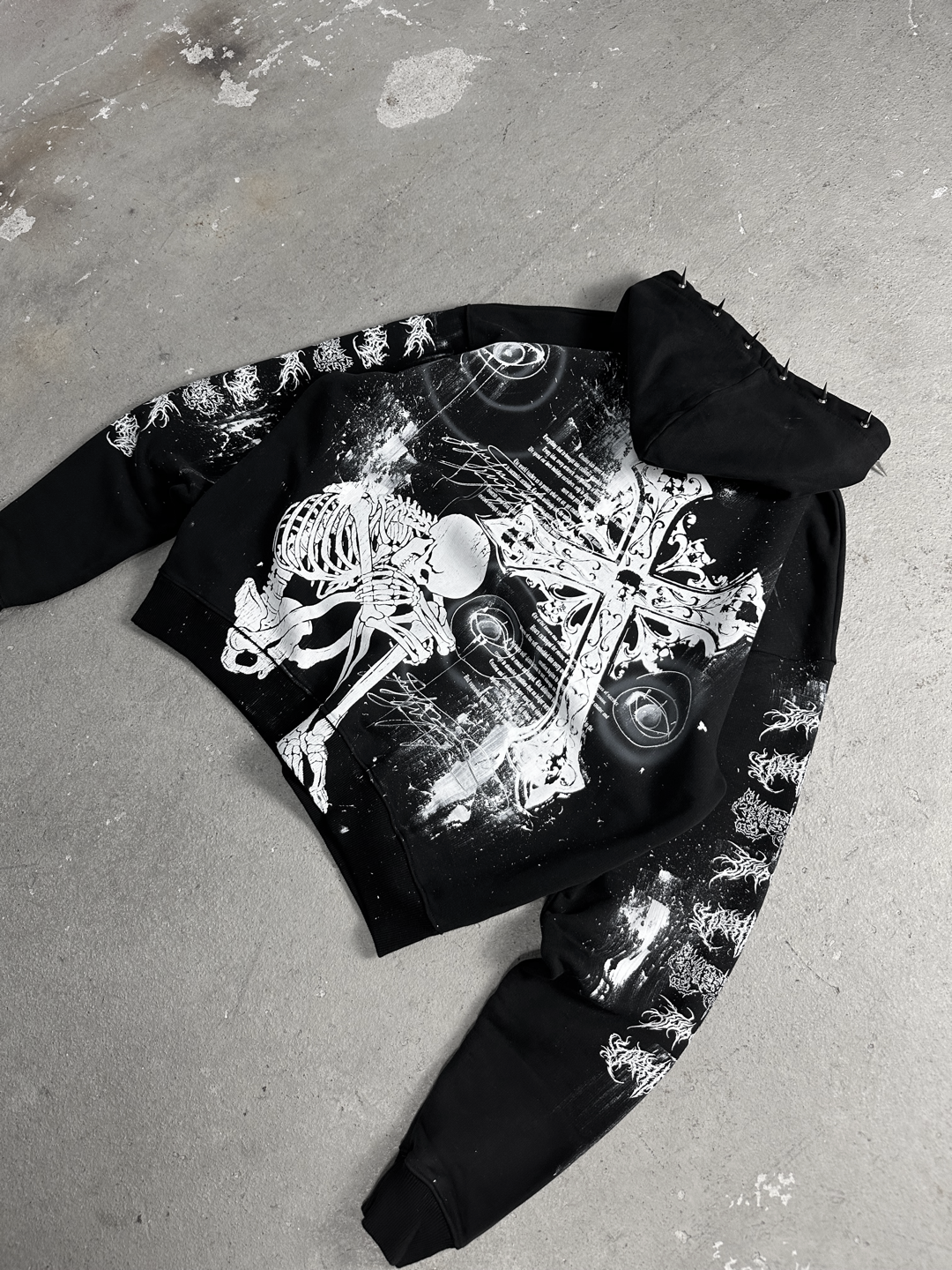1of1 spiked OVERDXSE HOODIE size XXL