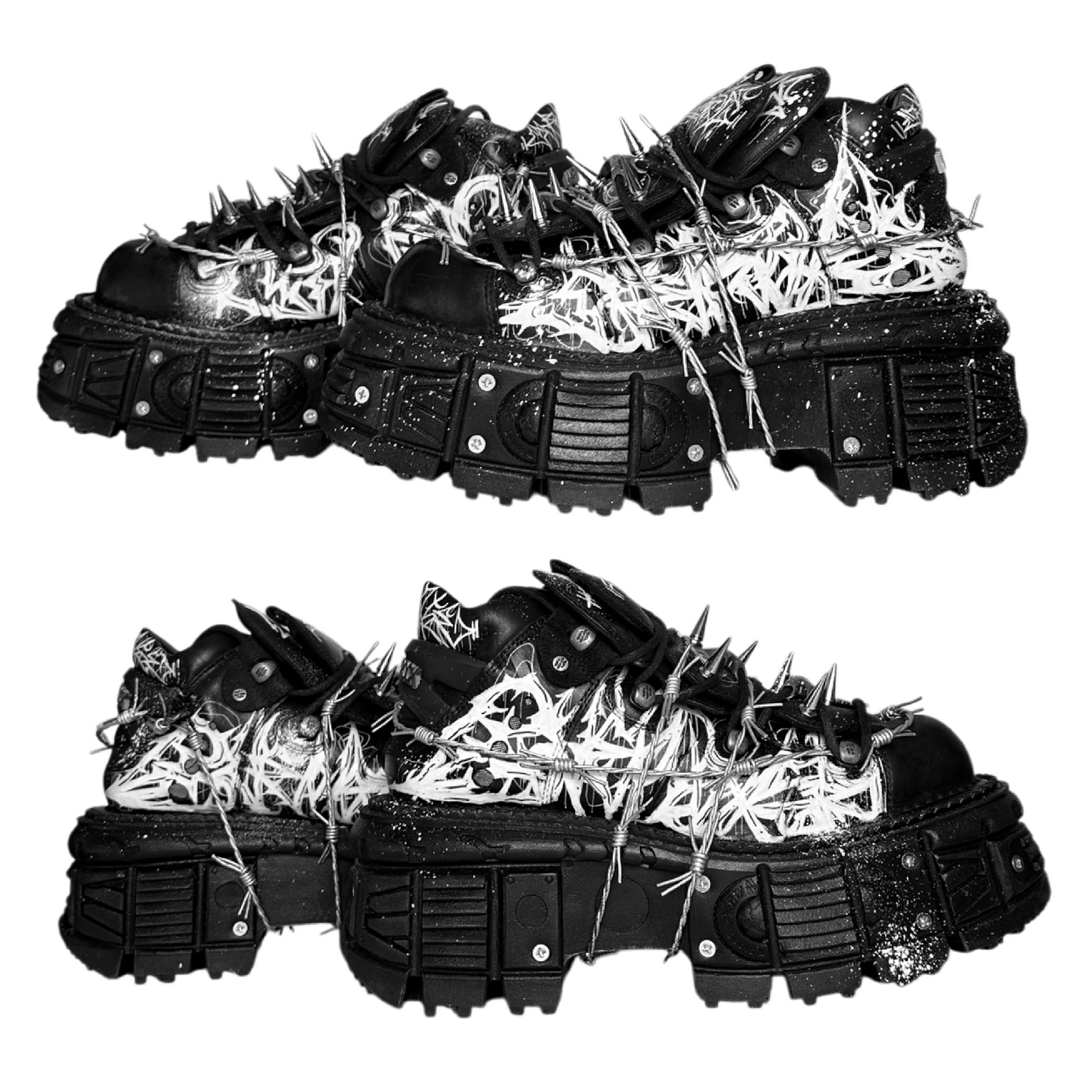 1of1 OVERDXSE / NEW ROCK SPIKE STOMPERS EU45