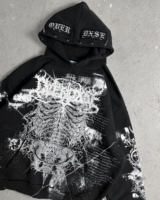 1of1 spiked OVERDXSE CORPSE HOODIE size XXL