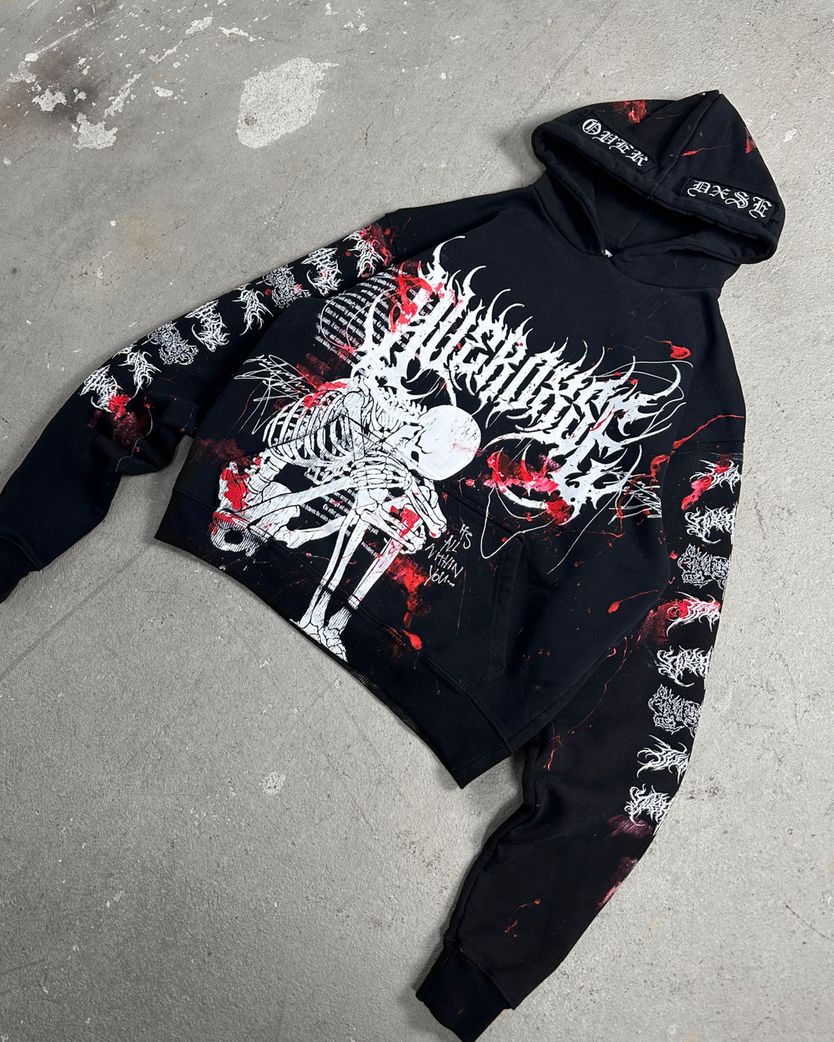 1of1 BLOODY OVERDXSE HOODIE size S
