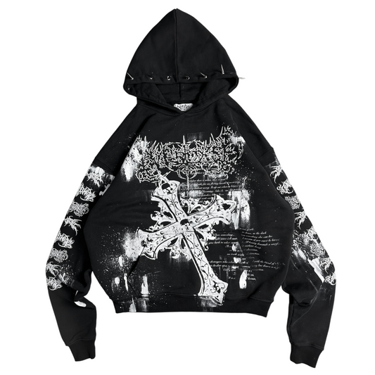 1of1 spiked OVERDXSE HOODIE size XL