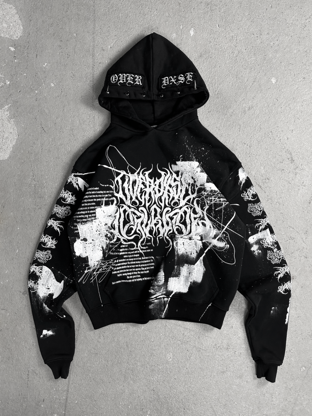 1of1 spiked OVERDXSE HOODIE size M