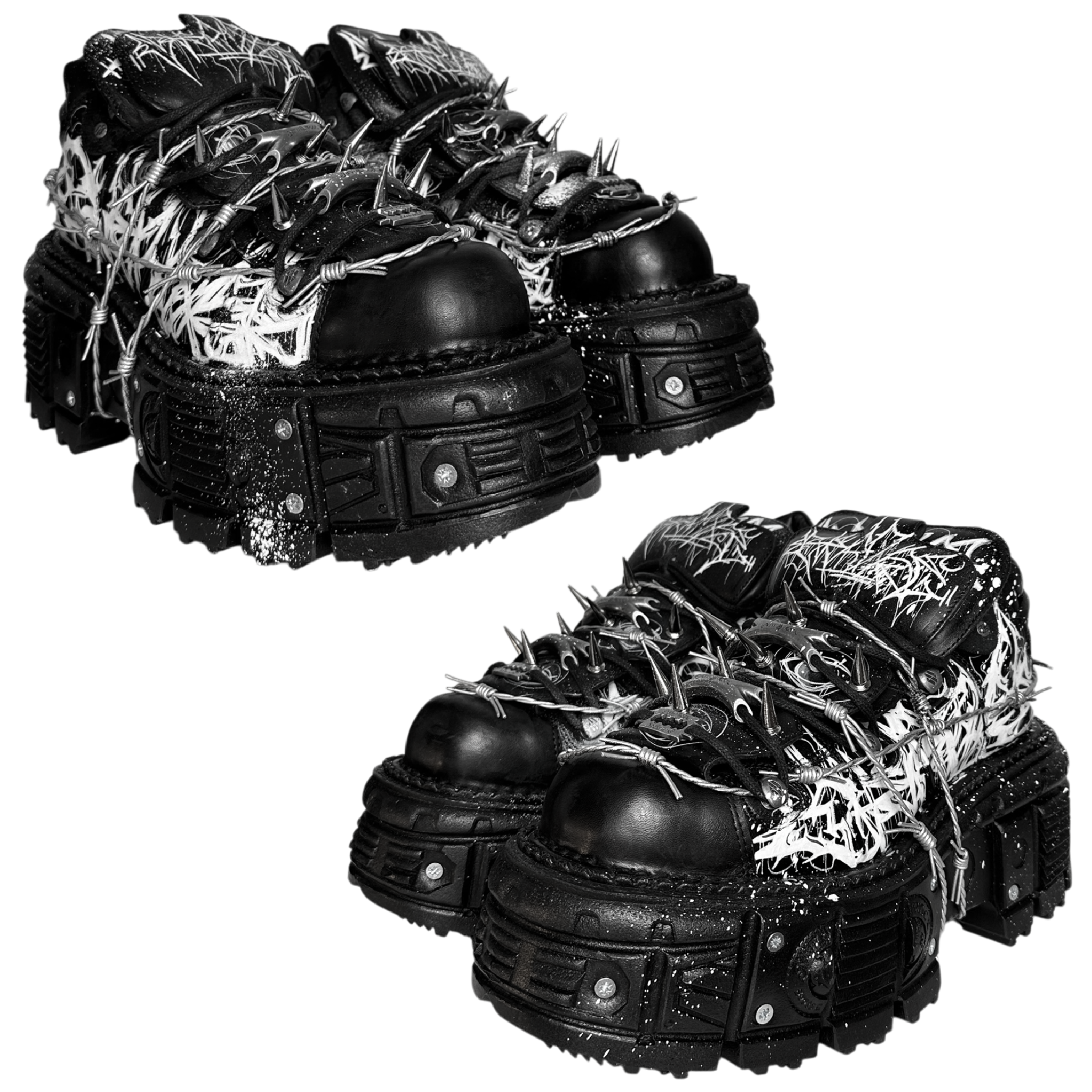 1of1 OVERDXSE / NEW ROCK SPIKE STOMPERS EU45