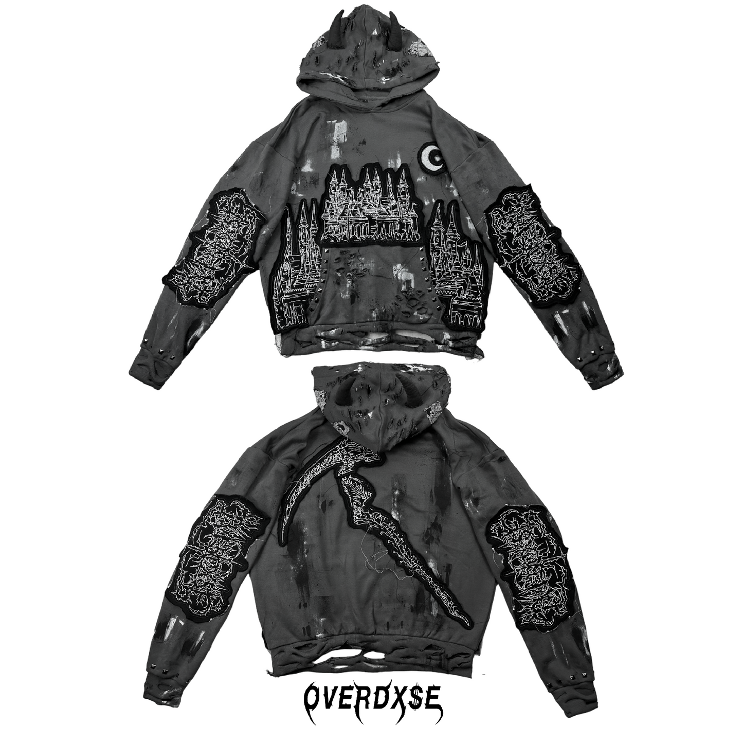 1of1 luxury OVERDXSE CASTLE HOODIE size L