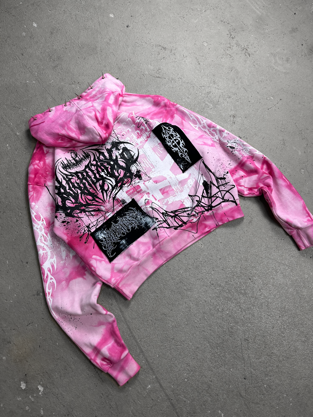 1of1 spiked OVERDXSE HOODIE size S