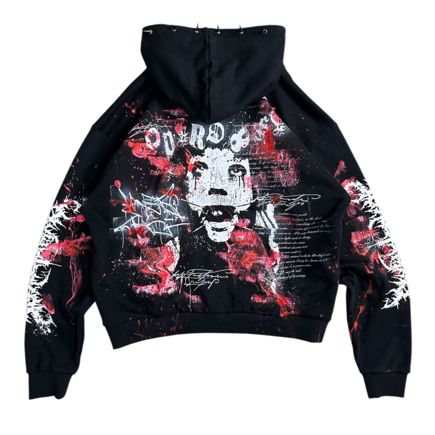 1of1 spiked BLOODY OVERDXSE HOODIE size XXL