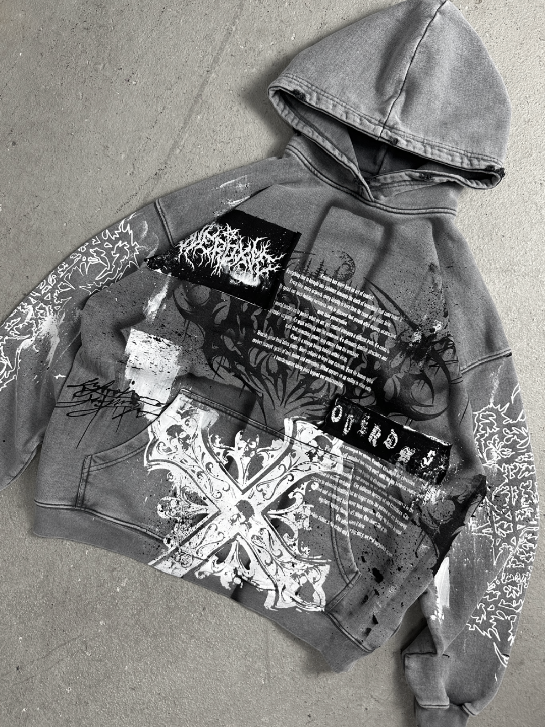 1of1 stone washed OVERDXSE HOODIE size S