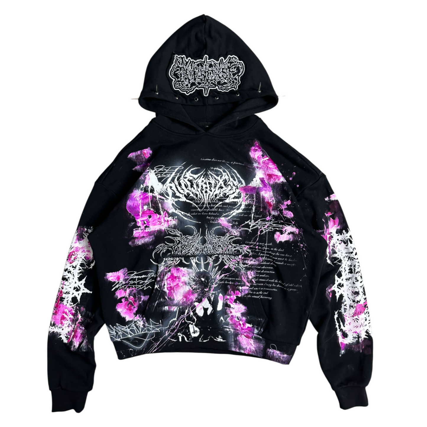 1of1 spiked OVERDXSE MAGNOLIA HOODIE size XL