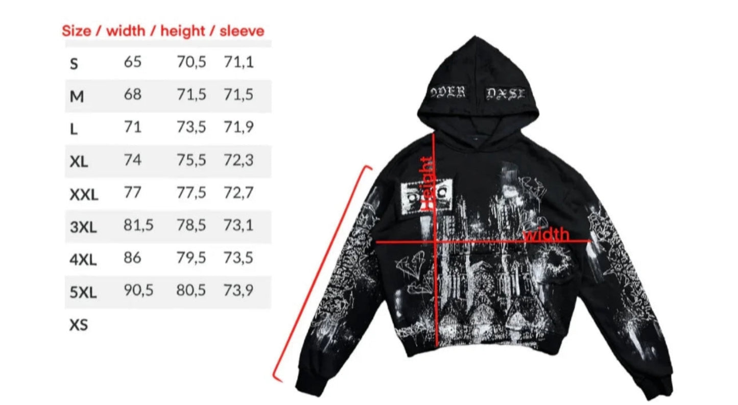 Limited OVERDXSE RHINESTONE LOGO HOODIE all sizes