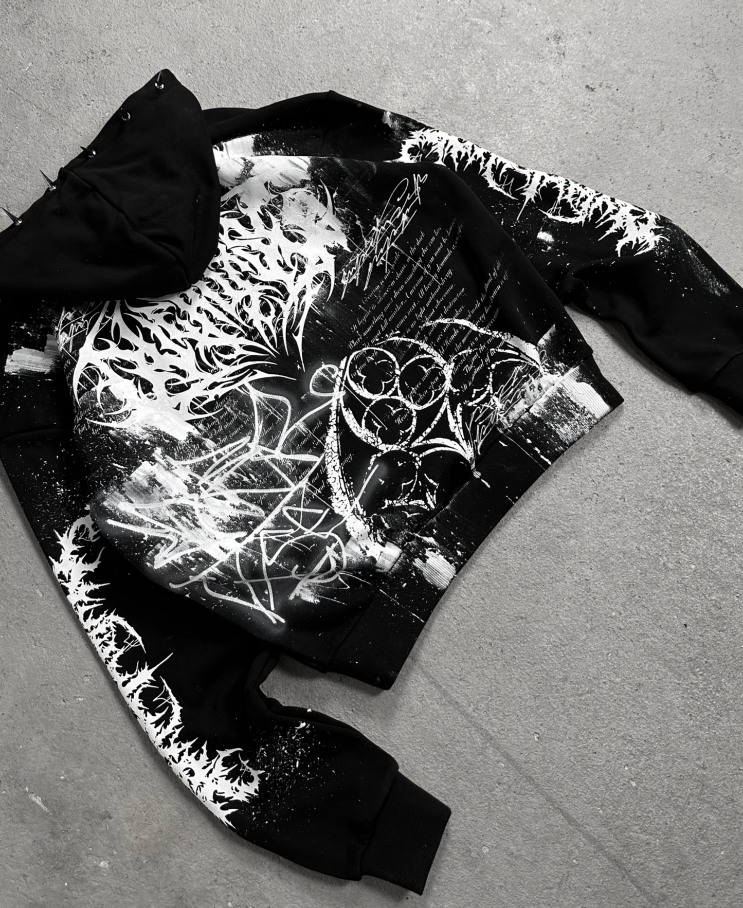 1of1 spiked OVERDXSE HOODIE size S