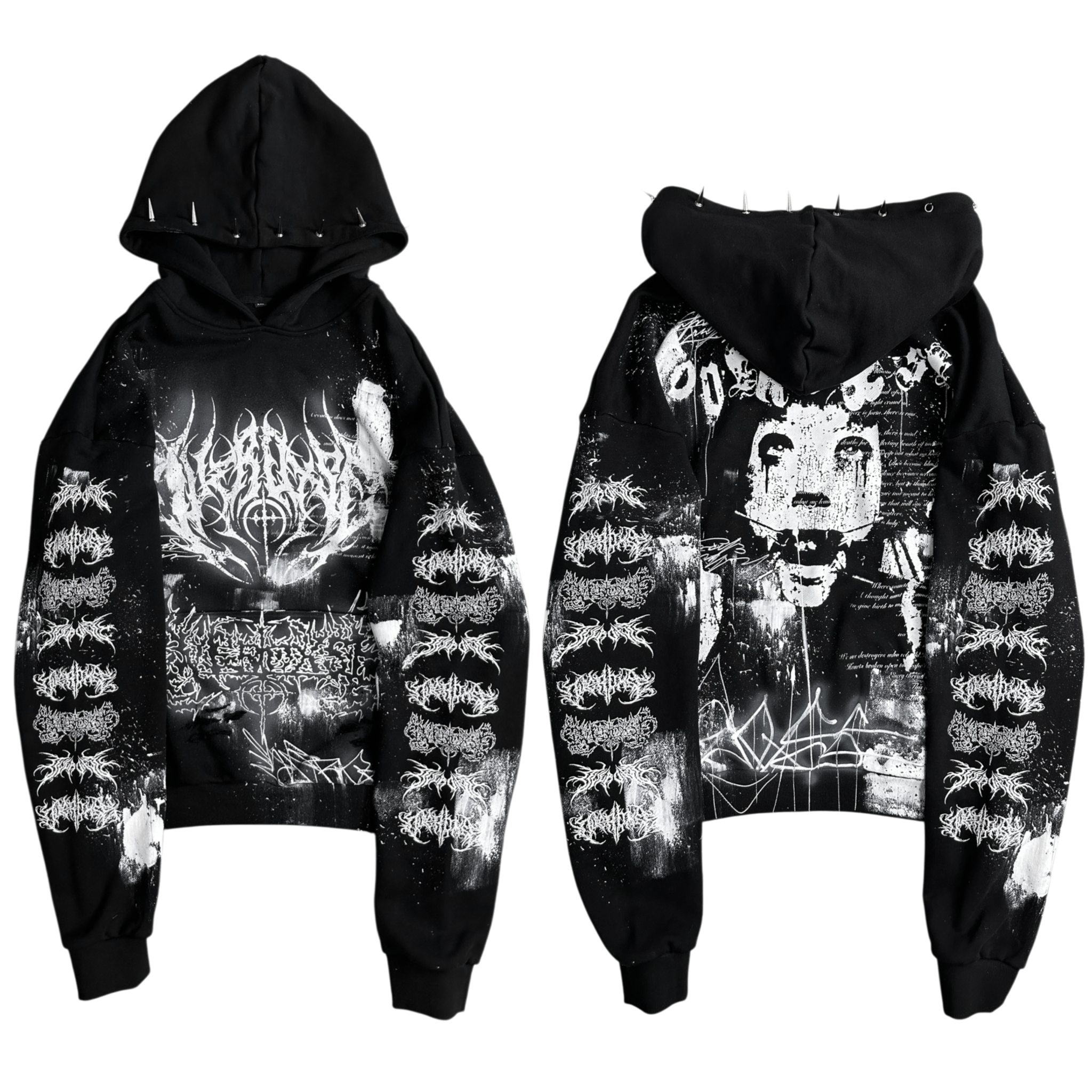 1of1 spiked OVERDXSE HOODIE size XXL
