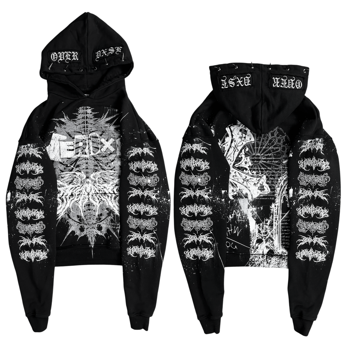 1of1 spiked OVERDXSE HOODIE size L