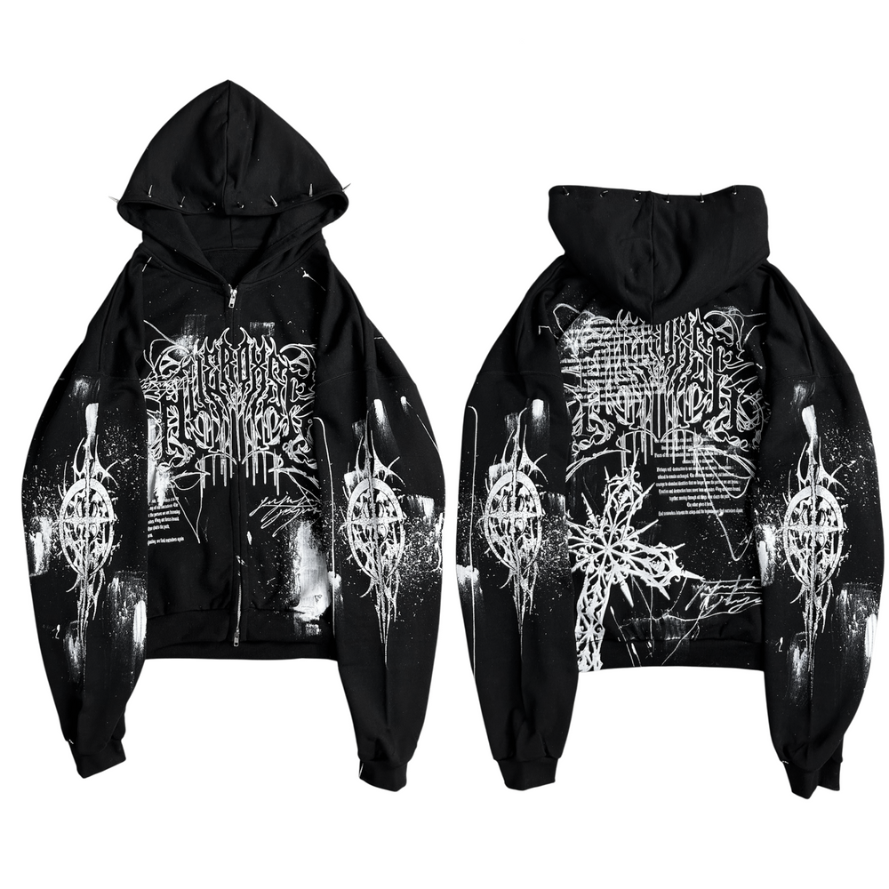 1of1 spiked OVERDXSE ZIPPER size XXL