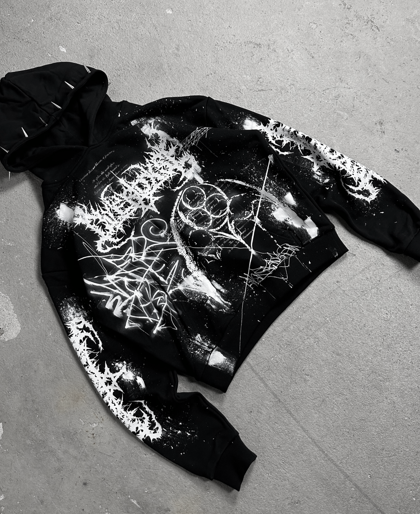 1of1 spiked OVERDXSE HOODIE size M