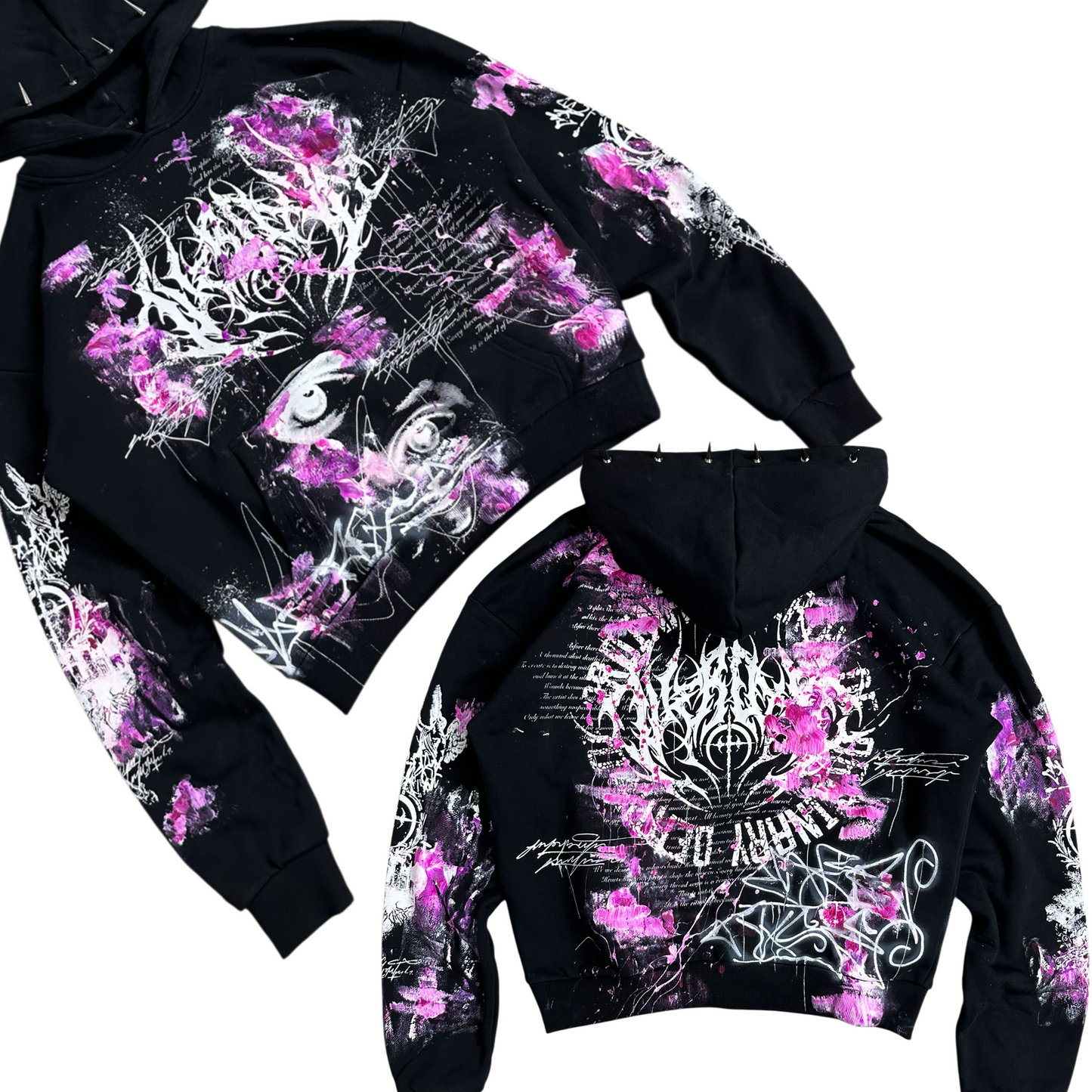 1of1 spiked OVERDXSE HOODIE size M