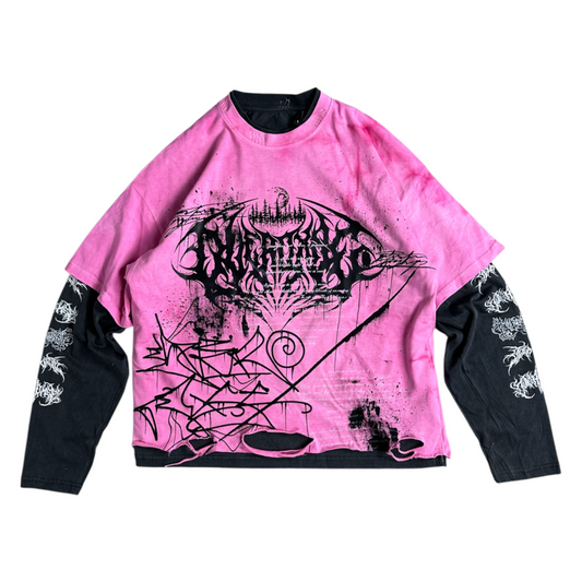 1of1 double layered OVERDXSE LONGSLEEVE size L