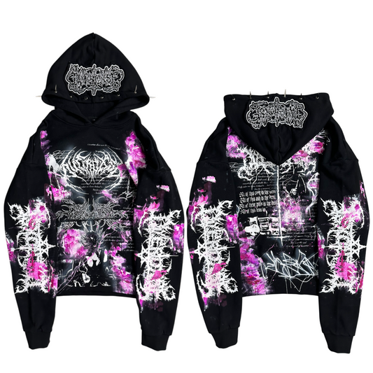 1of1 spiked OVERDXSE MAGNOLIA HOODIE size XL