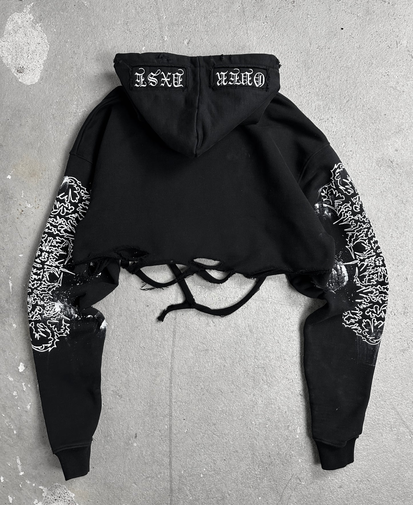 1of1 cropped OVERDXSE HOODIE size L
