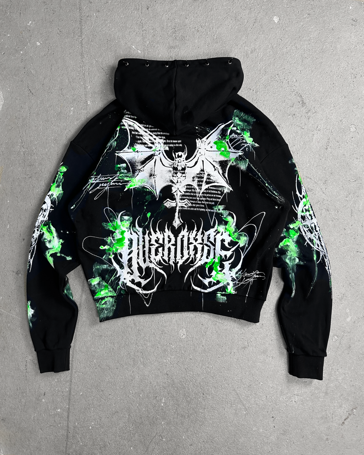 1of1 spiked OVERDXSE HOODIE size L