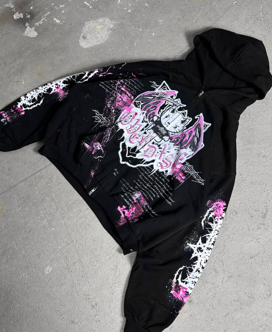 1of1 OVERDXSE DEMON KITTY ZIPPER size XL