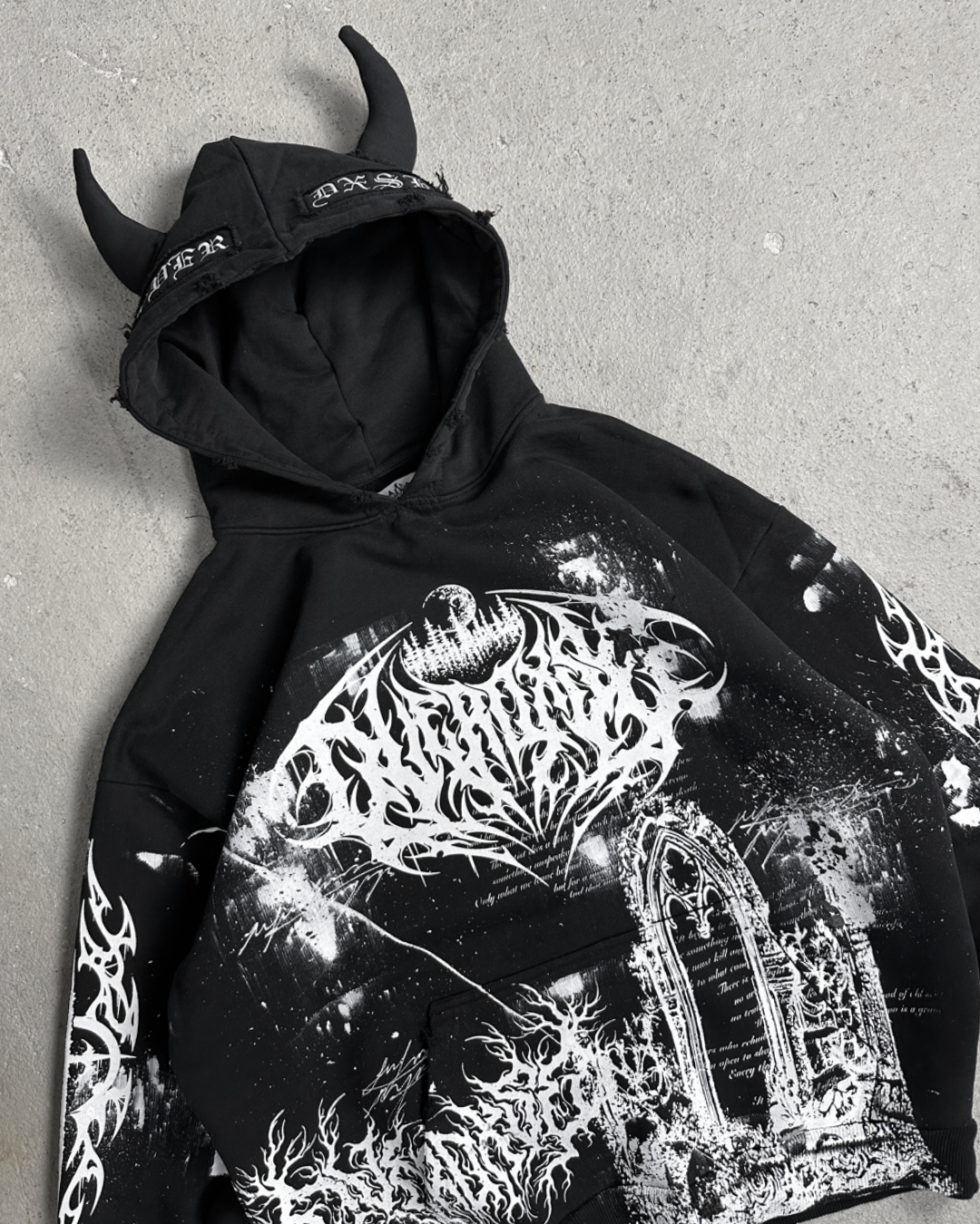 1of1 OVERDXSE DEMON HORN HOODIE size XXL