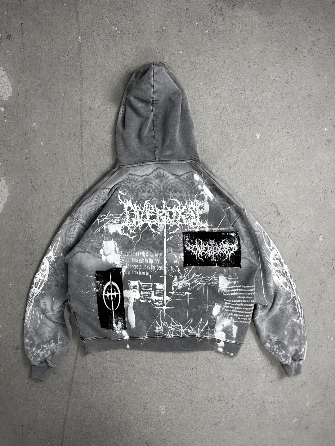 1of1 Stone washed OVERDXSE HOODIE size M