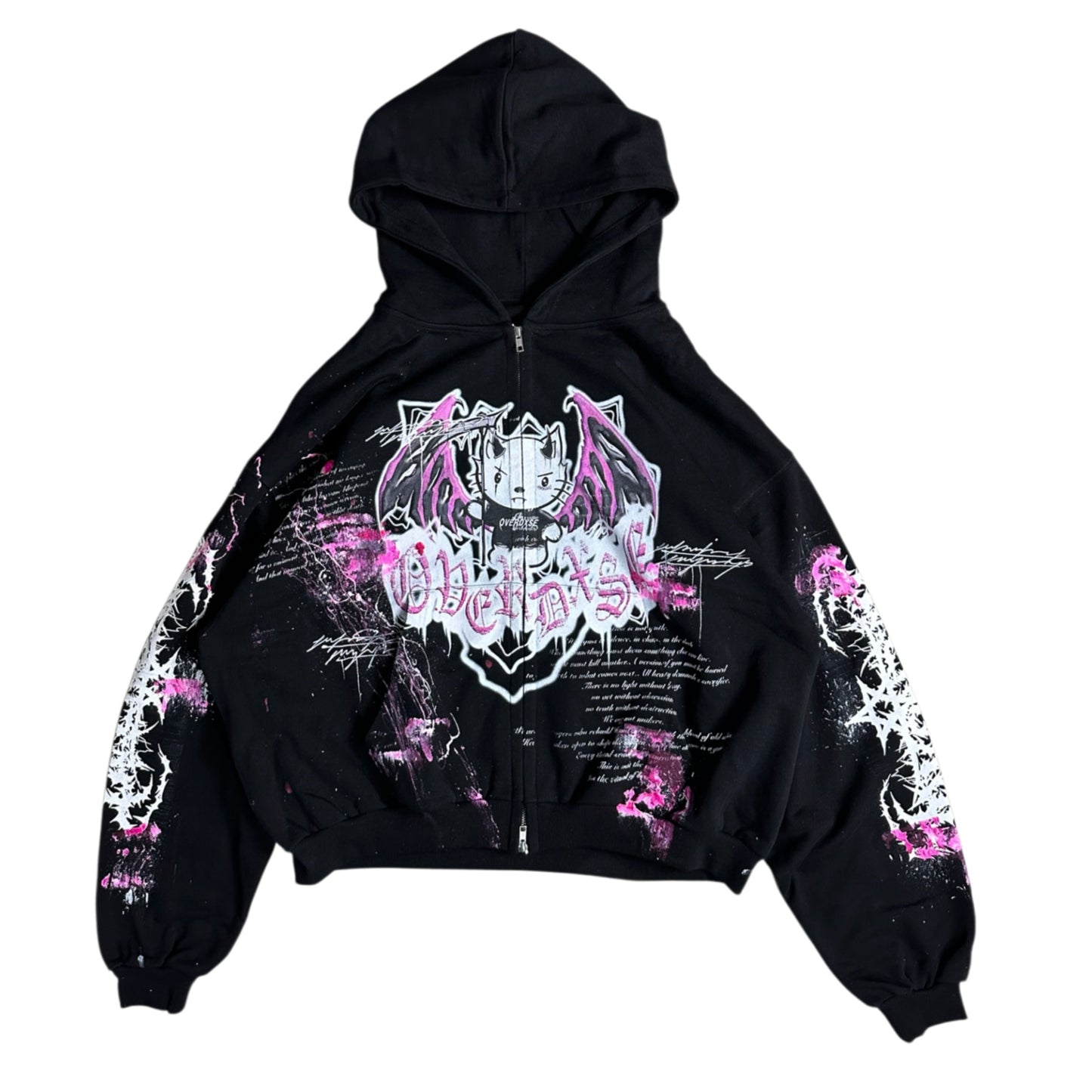 1of1 OVERDXSE DEMON KITTY ZIPPER size XL