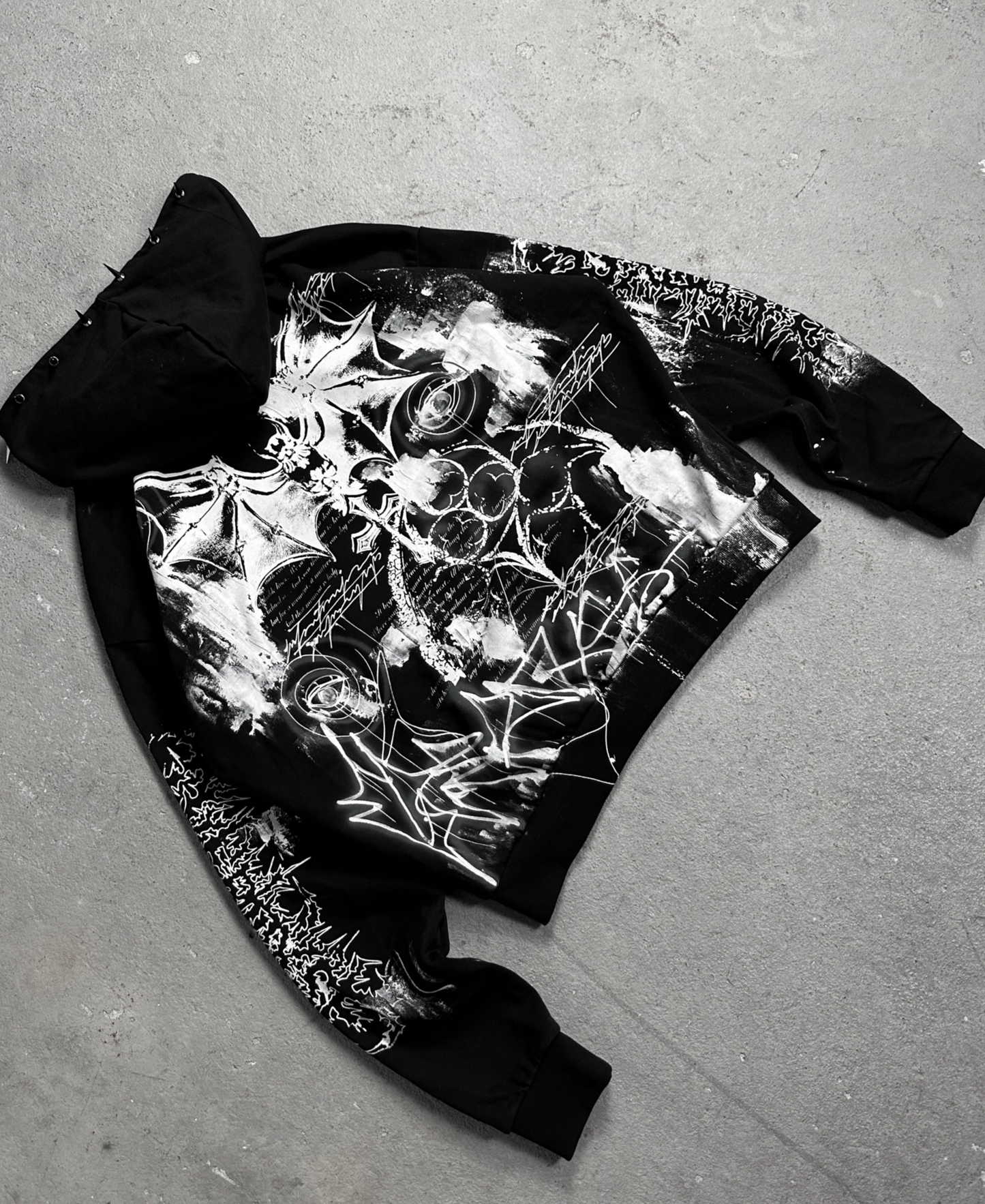 1of1 spiked OVERDXSE HOODIE size XL