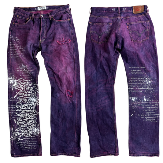 1of1 PURPLE OVERDXSE / LEVIS DENIM size W42cm /L111cm