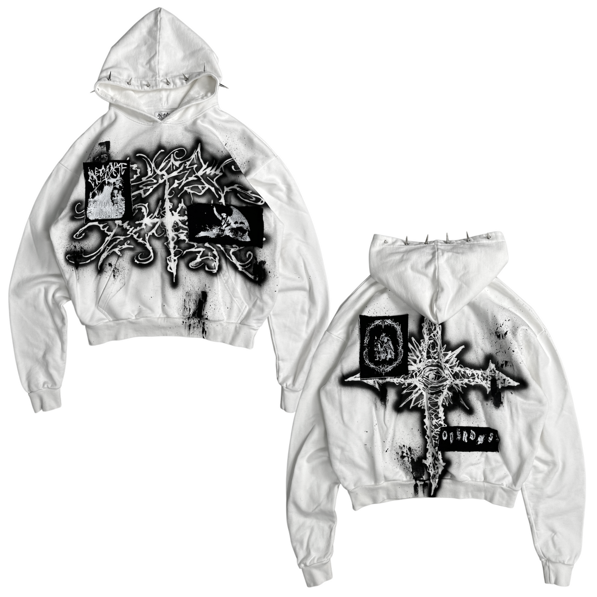 1of1 spiked OVERDXSE „ASCENT“ HOODIE size M