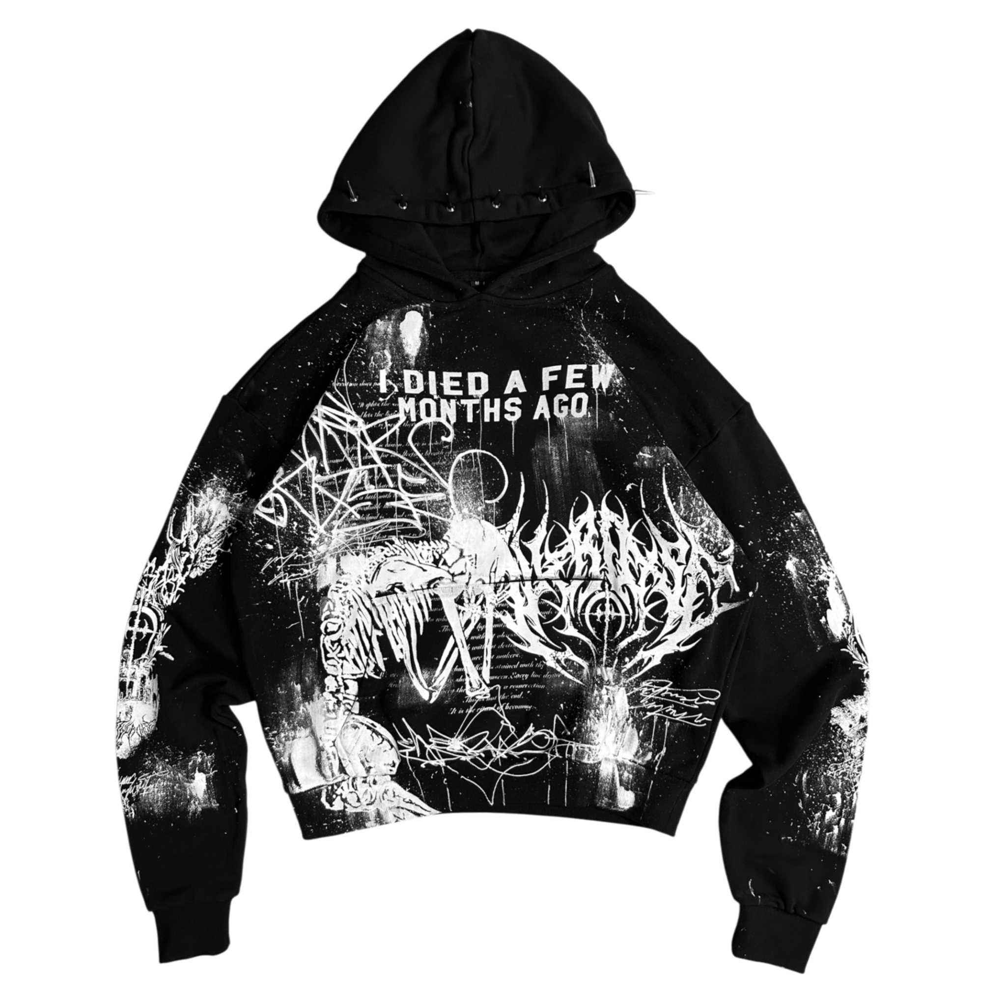 1of1 spiked OVERDXSE HOODIE size M
