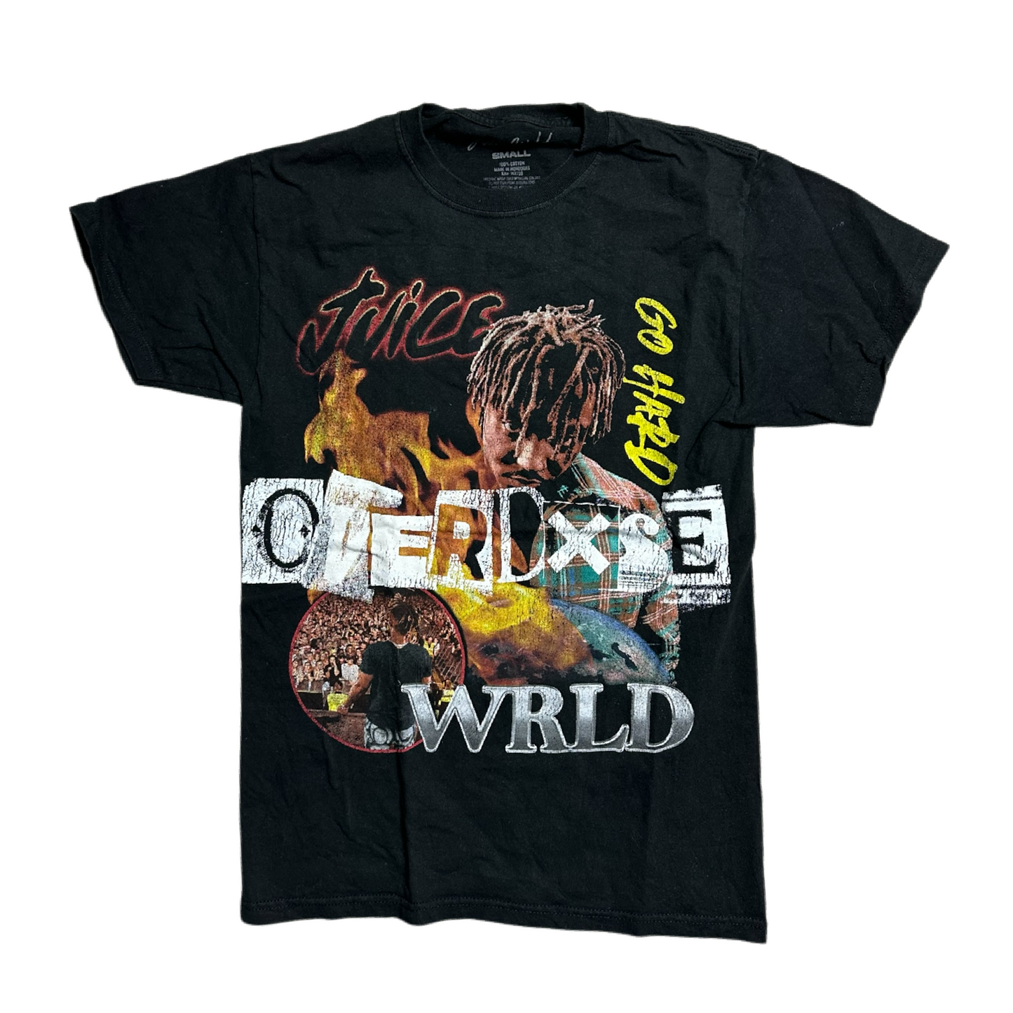 1of1 upcycled OVERDXSE / JUICE WRLD SHIRT size S