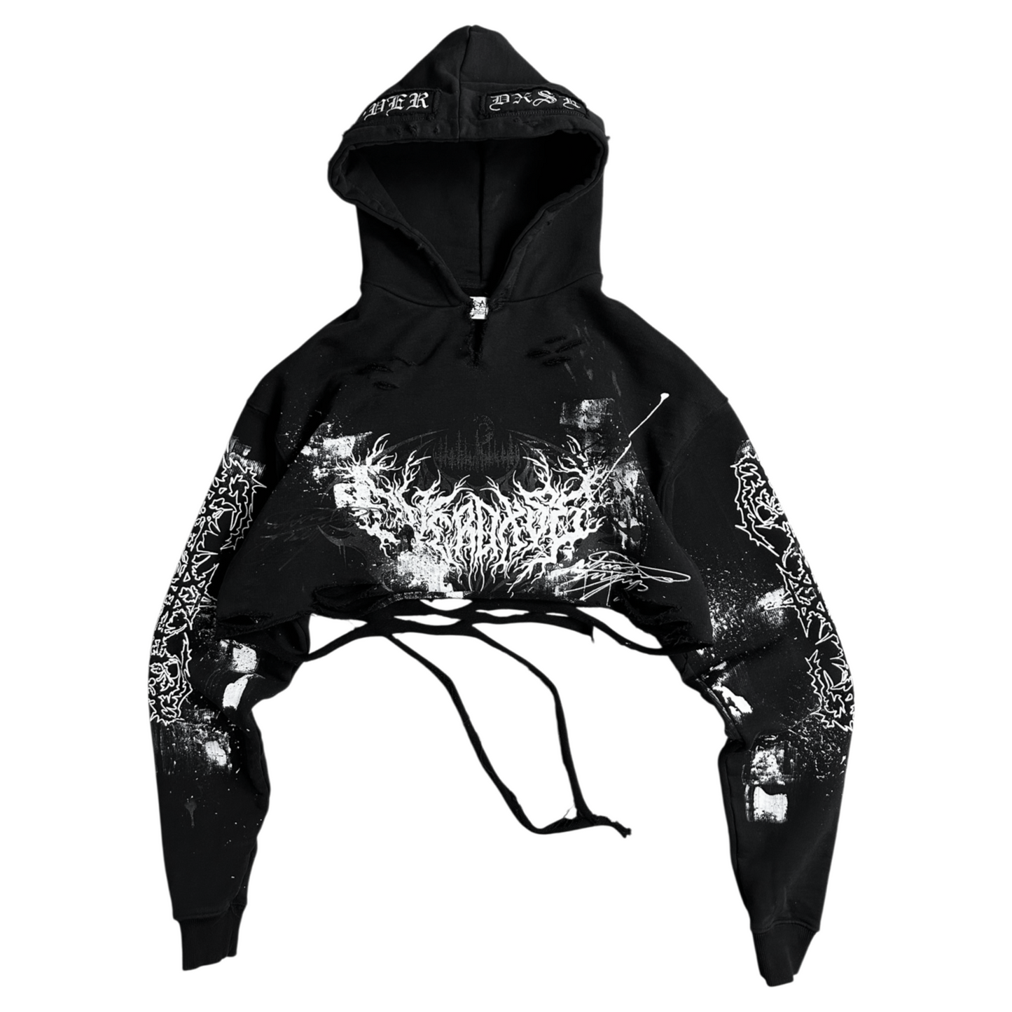 1of1 cropped OVERDXSE HOODIE size L