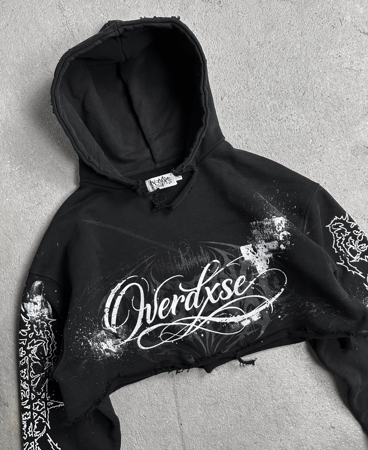 1of1 cropped OVERDXSE HOODIE size L