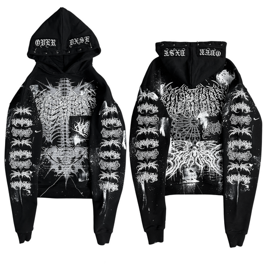 1of1 spiked OVERDXSE HOODIE size L