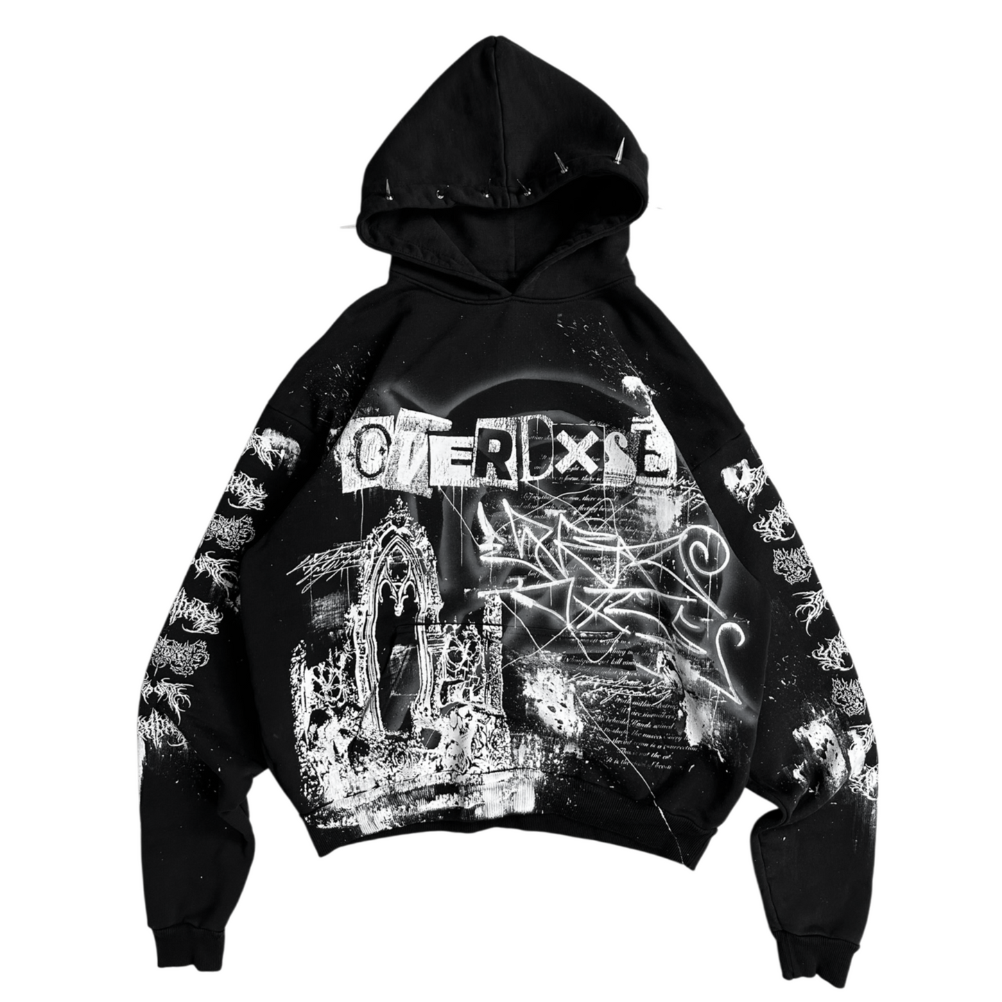 1of1 spiked OVERDXSE HOODIE size XXL