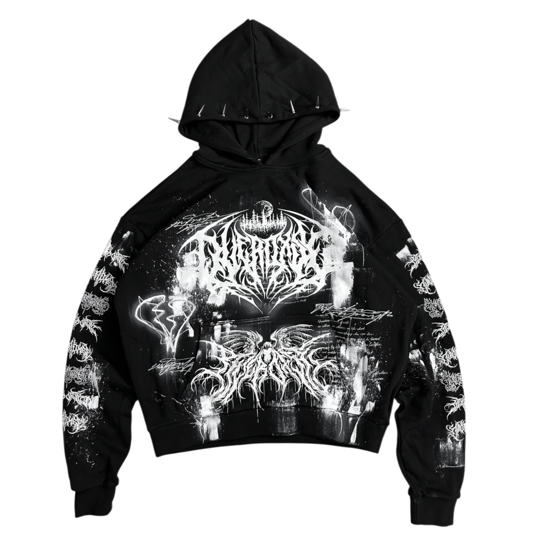 1of1 spiked OVERDXSE HOODIE size XL