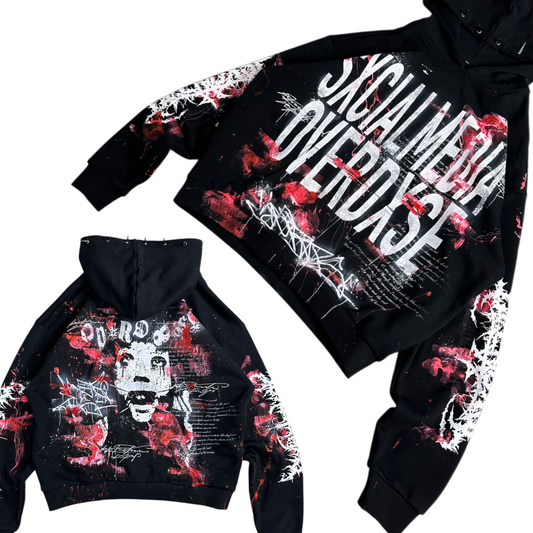 1of1 spiked BLOODY OVERDXSE HOODIE size XXL