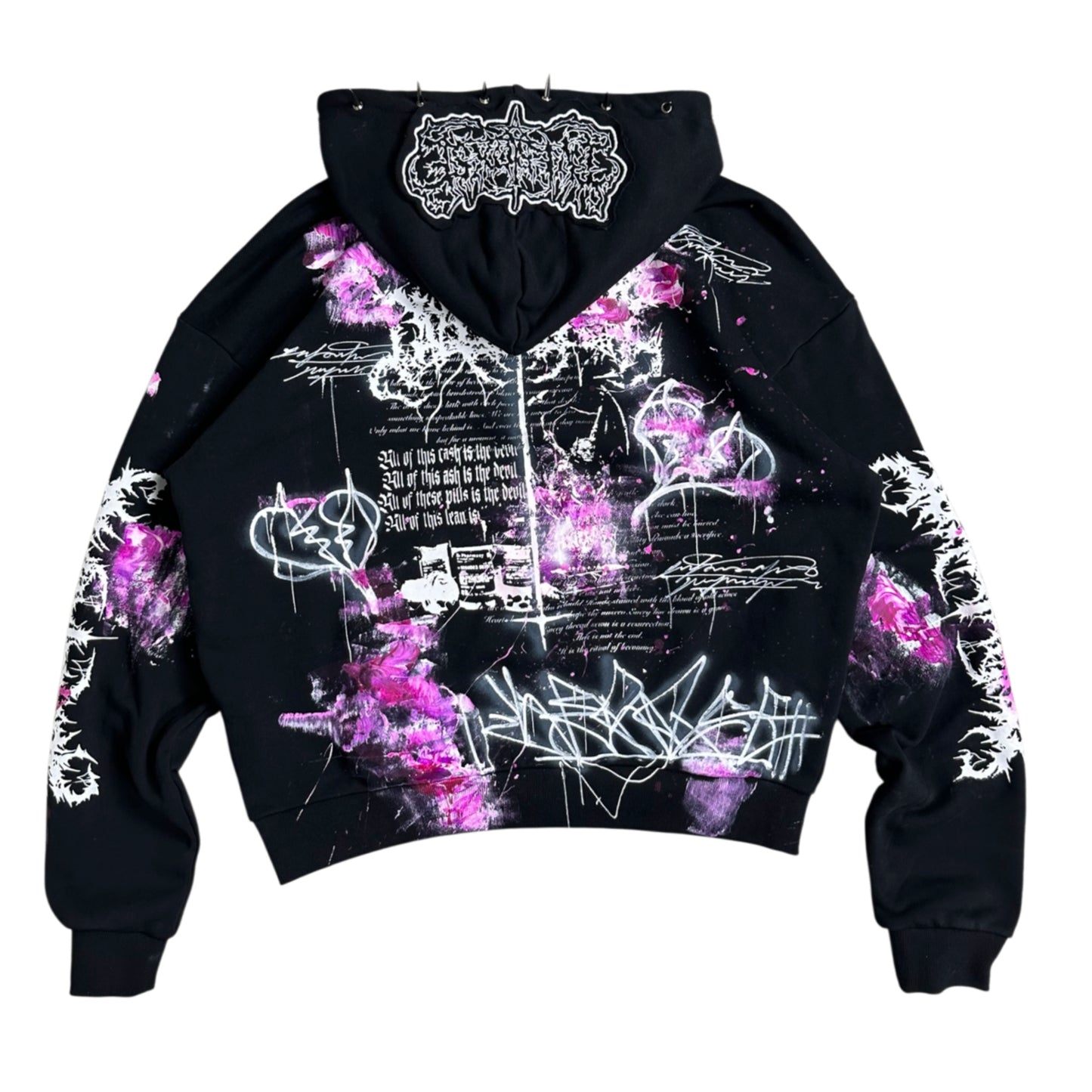 1of1 spiked OVERDXSE MAGNOLIA HOODIE size XL