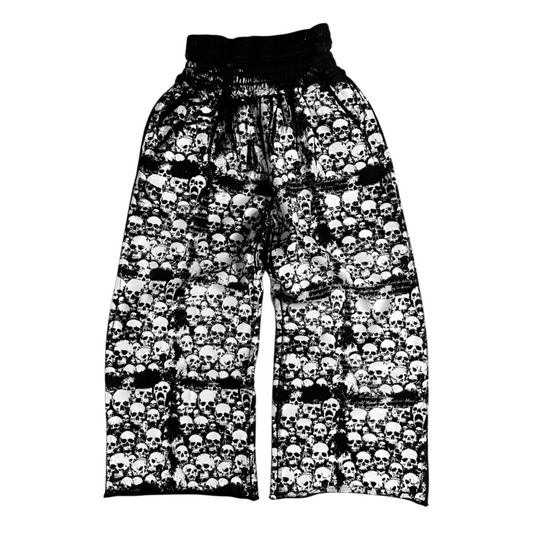 1of1 double waist OVERDXSE ALL OVER SKULL SWEATPANTS (SAMPLE) size L