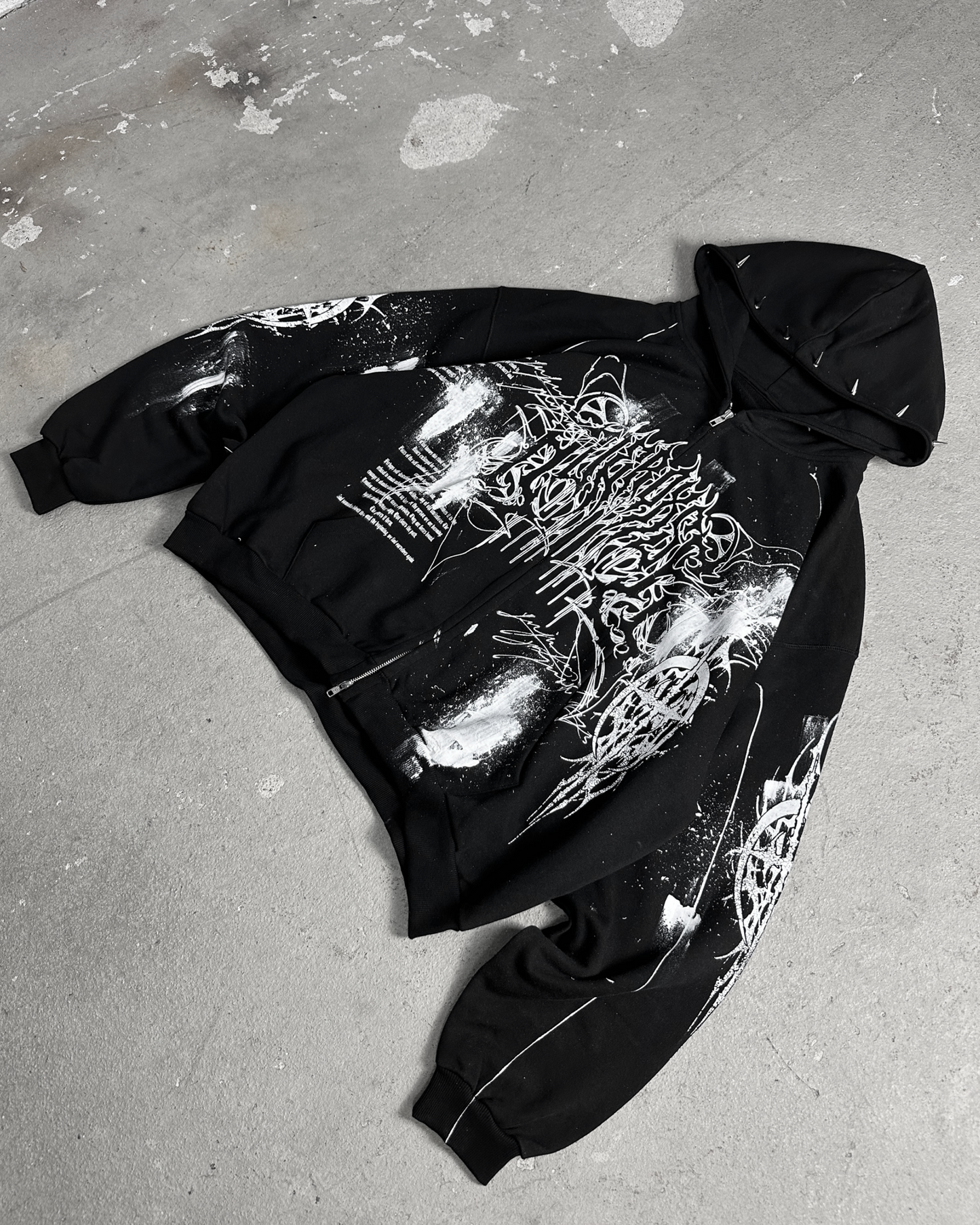 1of1 spiked OVERDXSE ZIPPER size XXL