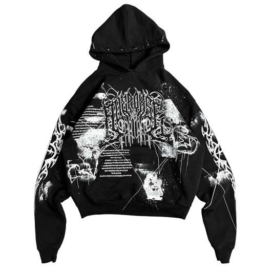 1of1 spiked OVERDXSE HOODIE size L