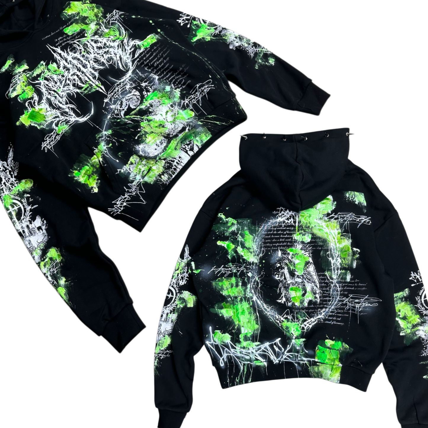 1of1 spiked OVERDXSE EDEN HOODIE size M