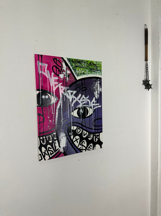 1of1 „FACE YOUR FEAR“ original canvas 60cm x 80cm