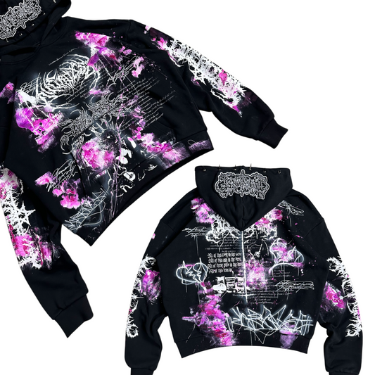 1of1 spiked OVERDXSE MAGNOLIA HOODIE size XL